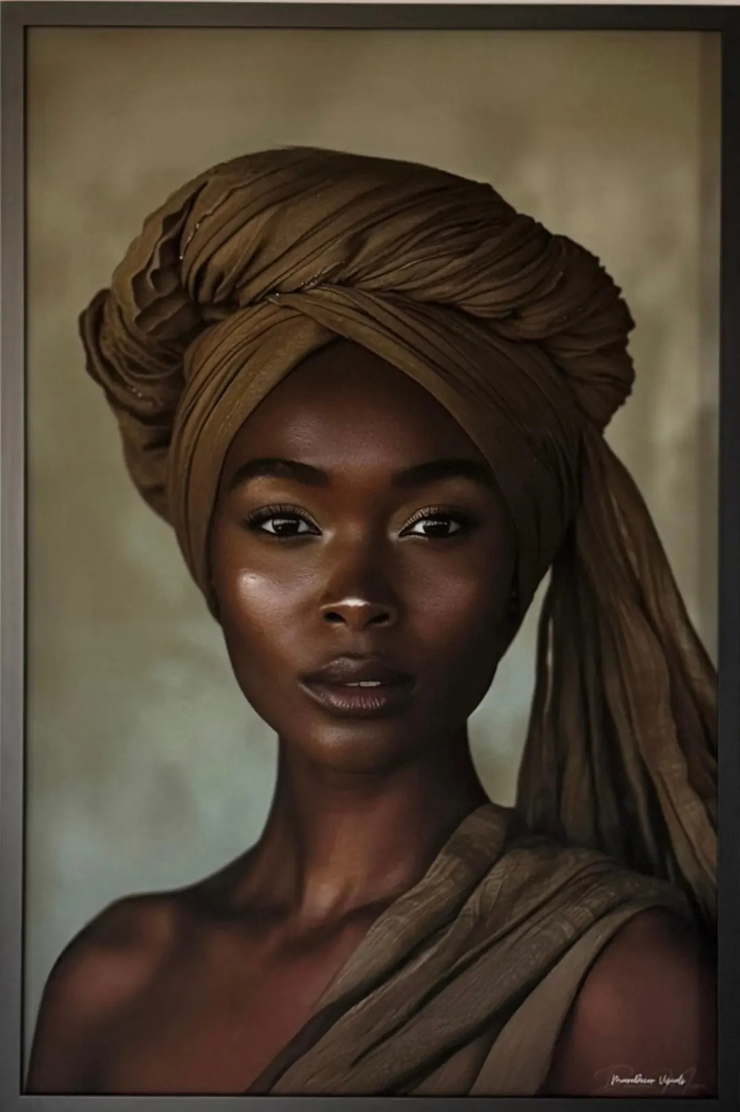 Afrocentric Portrait Print, Elegant Black Woman, Neutral Modern Wall Art - Etsy | Etsy (US)