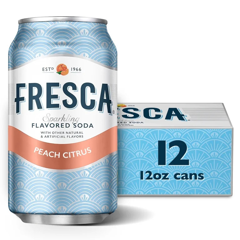 Fresca Peach Soda Pop Fridge Pack Cans, 12 fl oz, 12 Pack | Walmart (US)