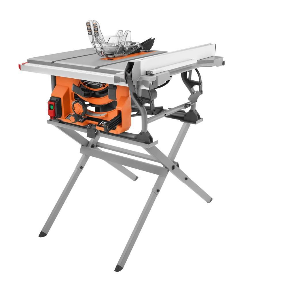 15 Amp 10 in. Table Saw with Folding Stand | The Home Depot