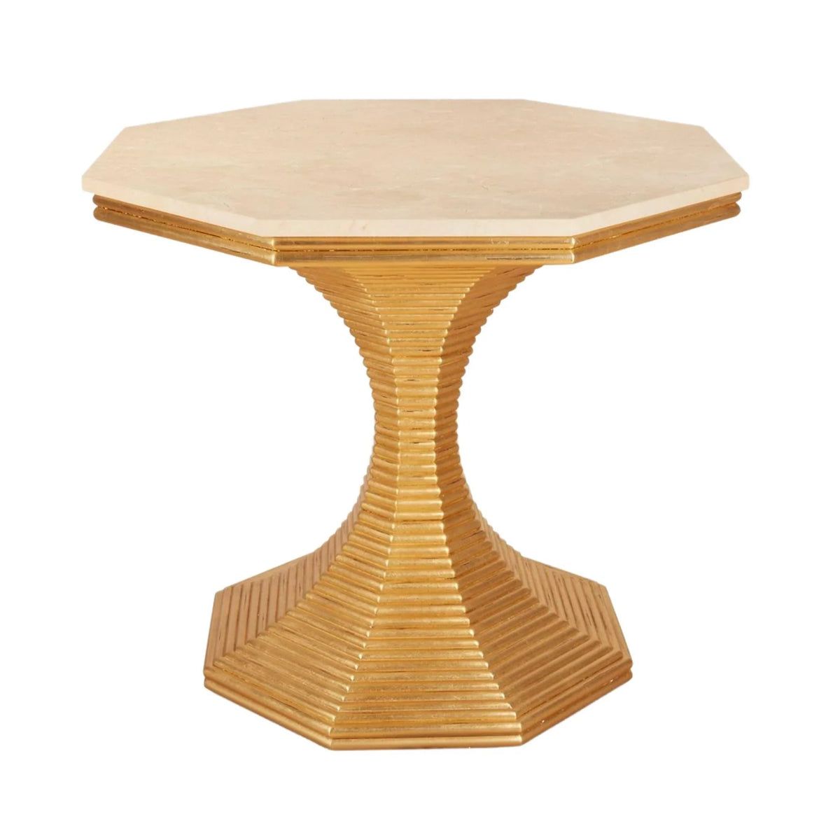 Hourglass Side Table in Gold | The Well Appointed House, LLC