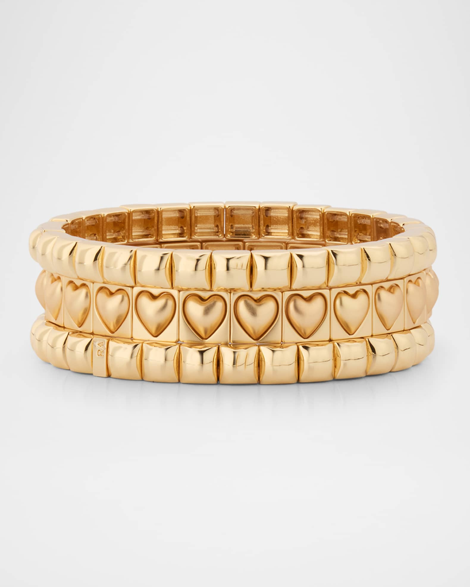 The Puffy Heart Stud Bracelet Trio | Neiman Marcus