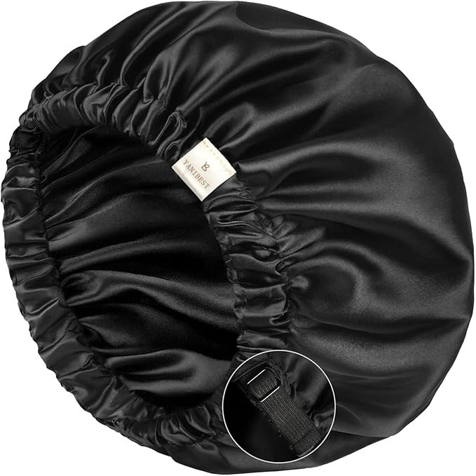 YANIBEST Silk Bonnet Satin Bonnet for Sleeping Women and Men, Adjustable Double Layer Hair Bonnet... | Amazon (US)