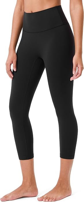 Colorfulkoala Dreamlux No Front Seam Leggings for Women High Waisted Capris 21" Inseam Yoga Pants | Amazon (US)