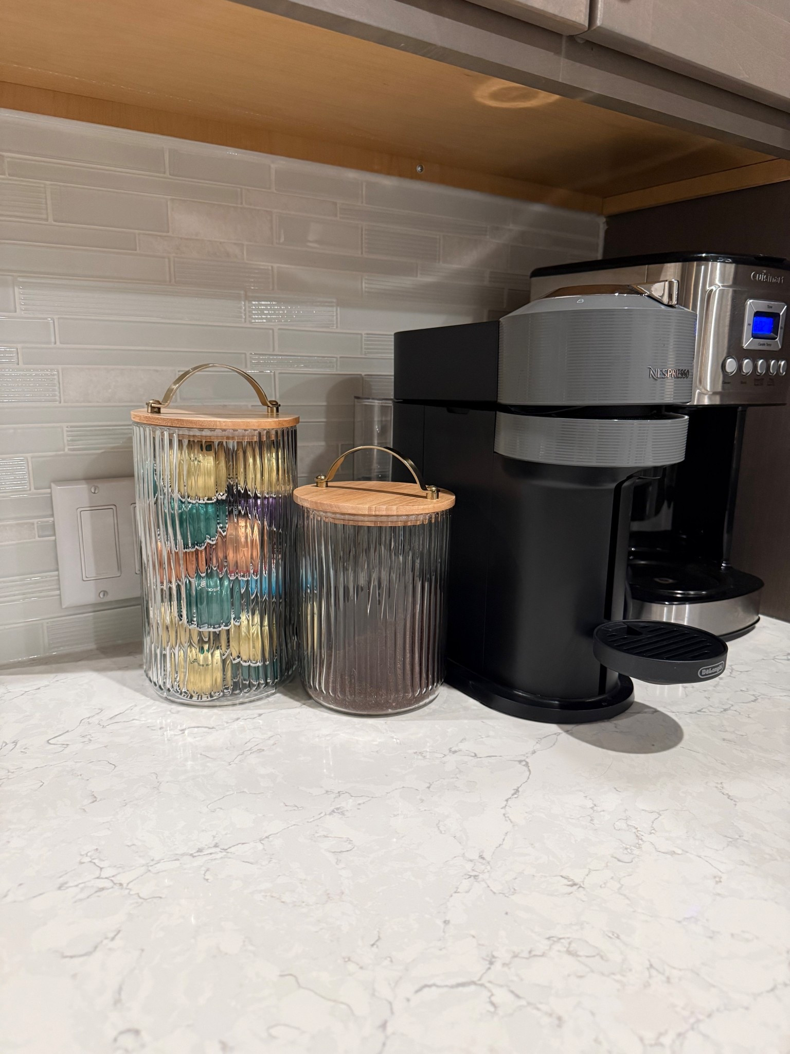 Nespresso, pods and coffee containers 