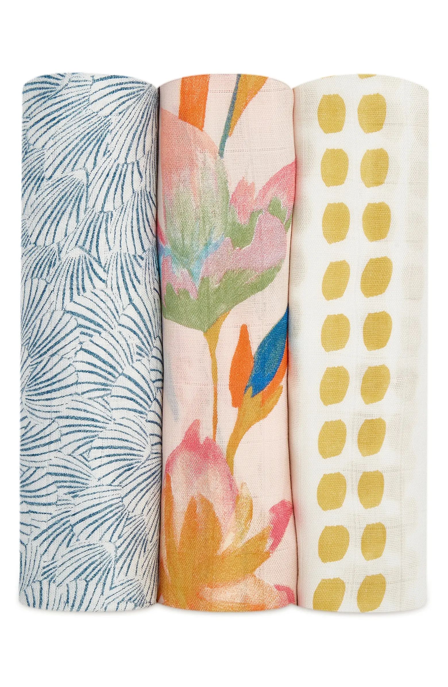 aden + anais 3-Pack Silky Soft Swaddling Cloths | Nordstrom | Nordstrom