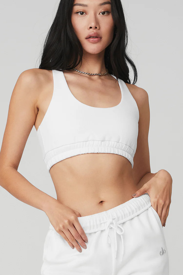 Scoop Neck Sweatshirt Bra | Alo Yoga (US)