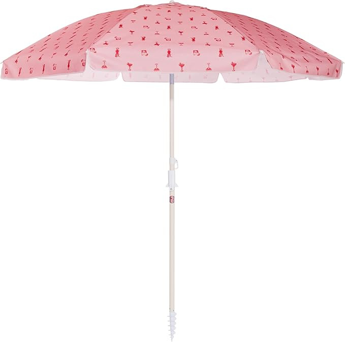 Business & Pleasure Co. Margaritaville Manana Umbrella - 6.5' Beach Umbrella Sand Anchor, 7' Tall... | Amazon (US)