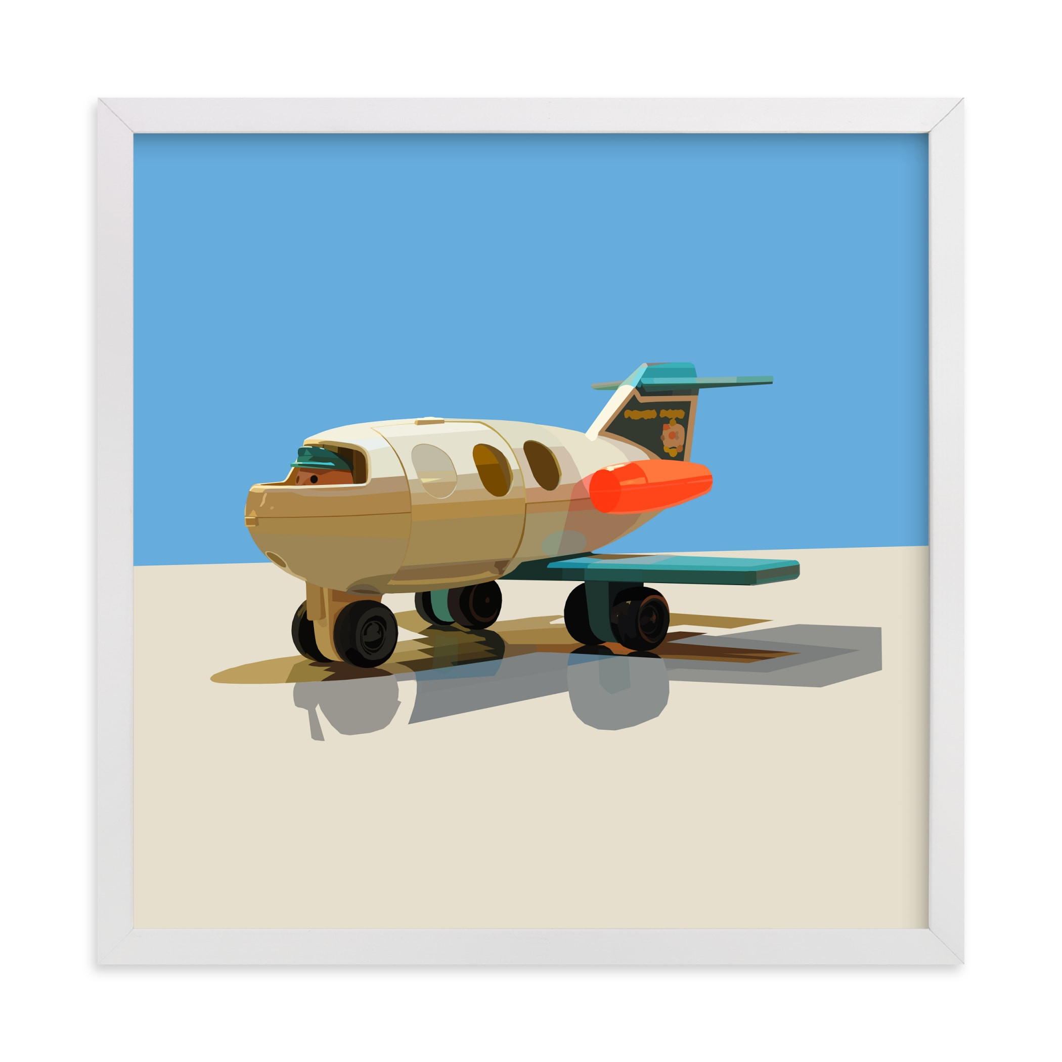 "Toy Jet" - Graphic Limited Edition Art Print by John Andrew Ward. | Minted