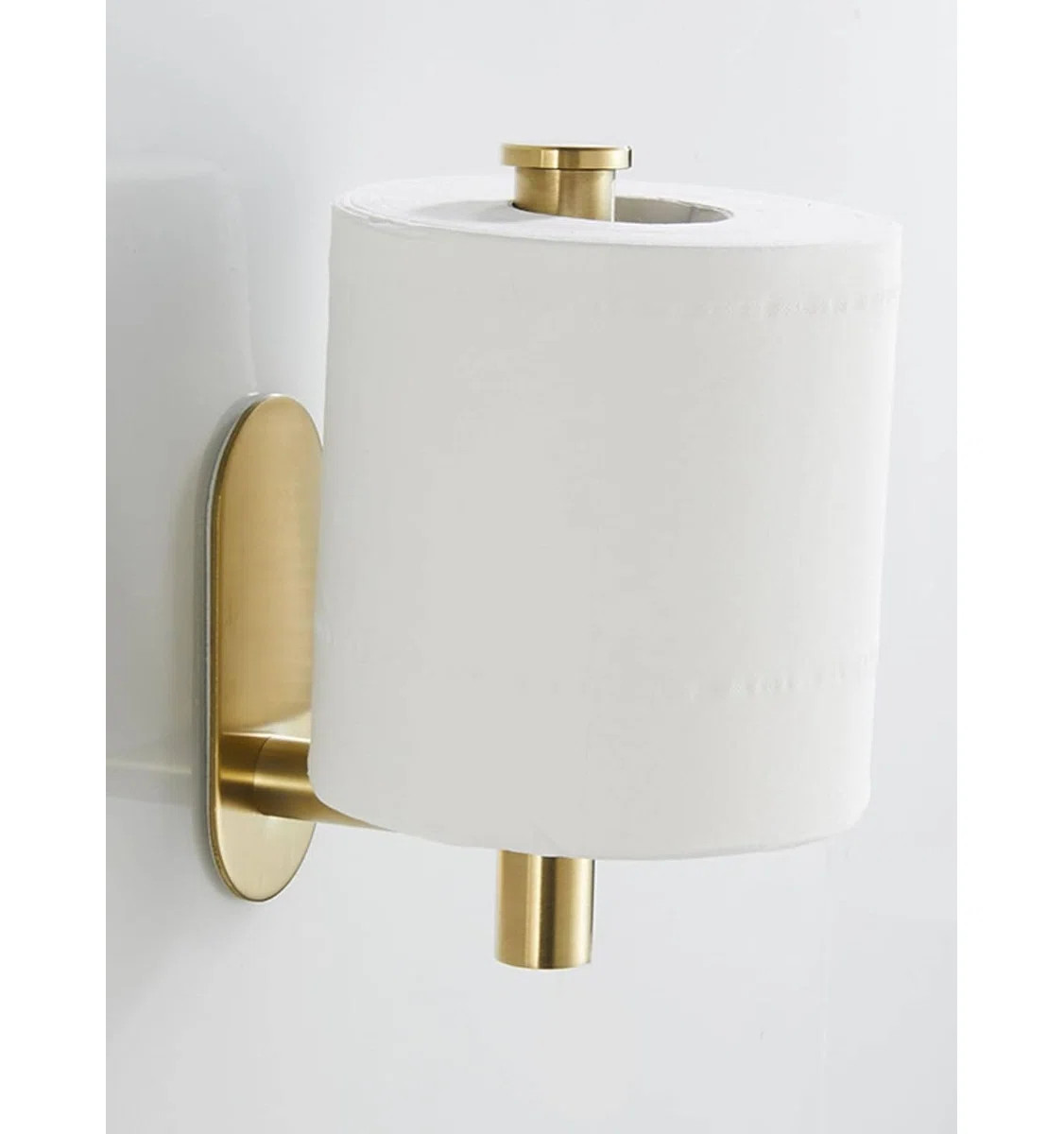 Sleek Black Stainless Steel Bathroom Adhesive Toilet Paper Holder With Nano Tape | Wayfair North America