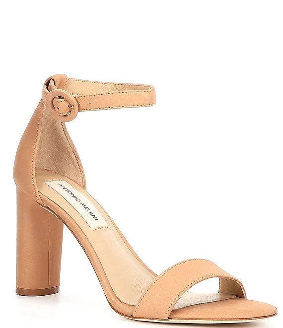 Carolinne Nubuck Leather Ankle Strap Heels | Dillard's
