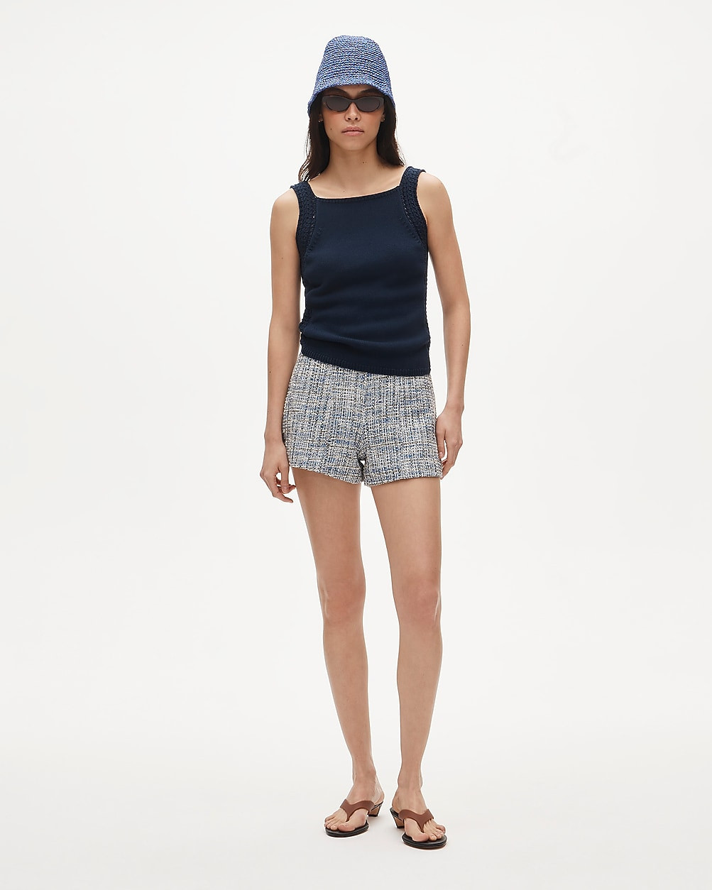 Micro short in textured Italian tweed | J. Crew US