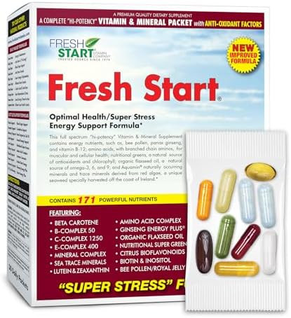 Fresh Start All-in-One Daily Multivitamin Pack | Stress Balance & Mood | Ashwagandha, Adaptogens,... | Amazon (US)