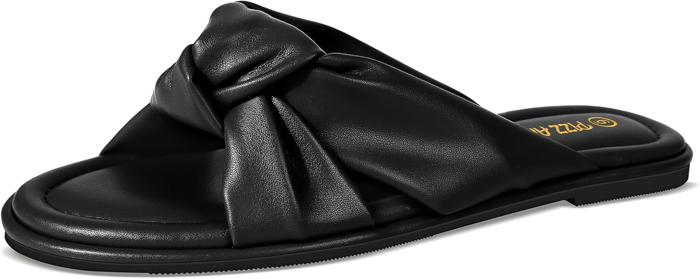 PIZZ ANNU Women's Camila Knotted Slide Sandals with Memory Foam, Comfortable Leather Slip-On Dres... | Amazon (US)