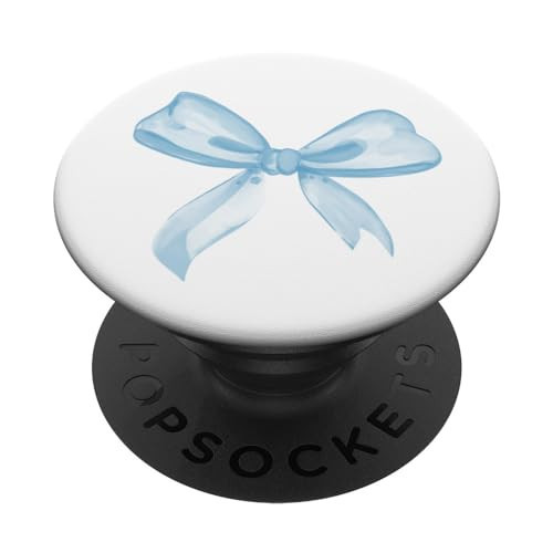 Aesthetic Light Blue Bow in Watercolor PopSockets Adhesive PopGrip | Amazon (US)