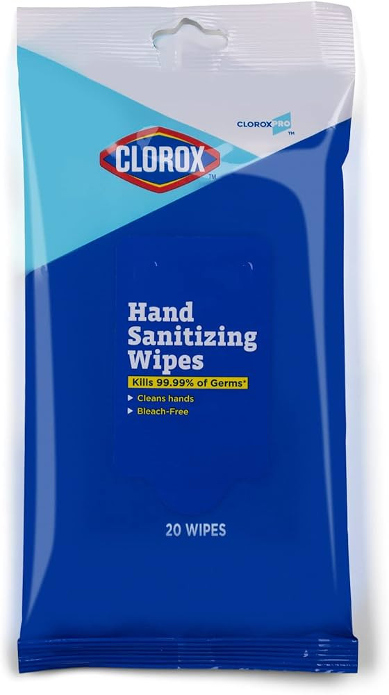 Clorox Pro Alcohol-Free Sanitizing Hand Wipes, BZK, 20 Count | Amazon (US)