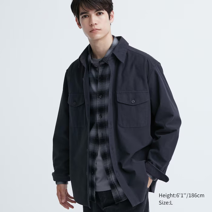 Jersey Utility Long-Sleeve Overshirt | UNIQLO (US)