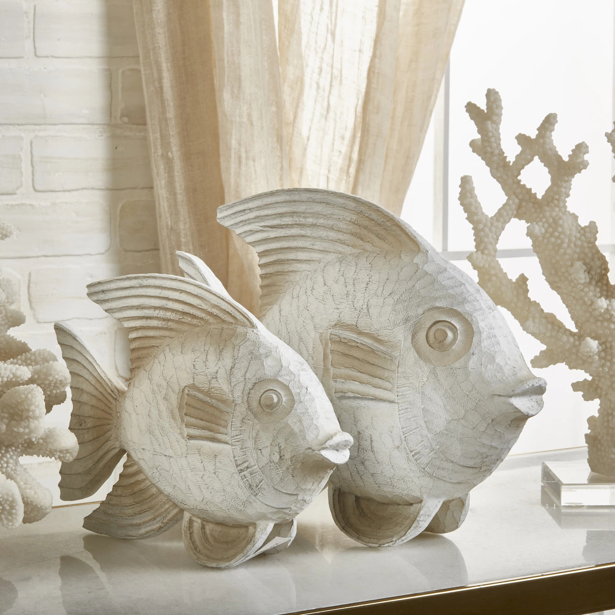 Bay Isle Home™ Bywood Coastal Polyresin Fish Figurine - Decorative Nautical Accent Sculpture for Home Decor & Reviews | Wayfair | Wayfair North America