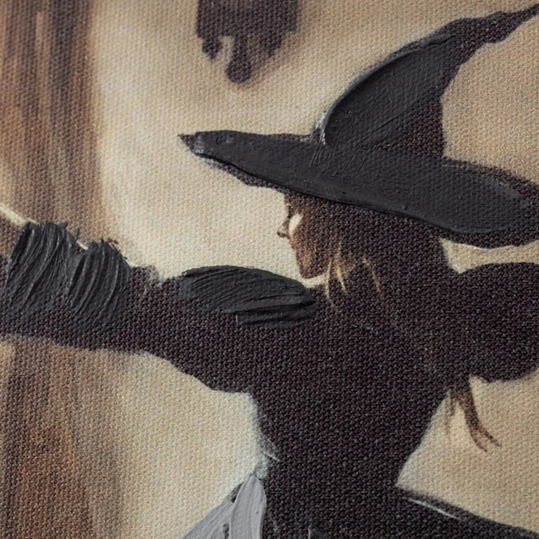 Dancing Ghost and Witch Framed Wall Art, Multicolor, 10" x 14", Halloween by Way To Celebrate | Walmart (US)