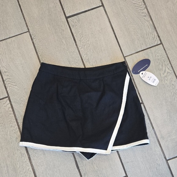 Scoop\u200e Women's Black Linen Blend Skort Size M | Poshmark