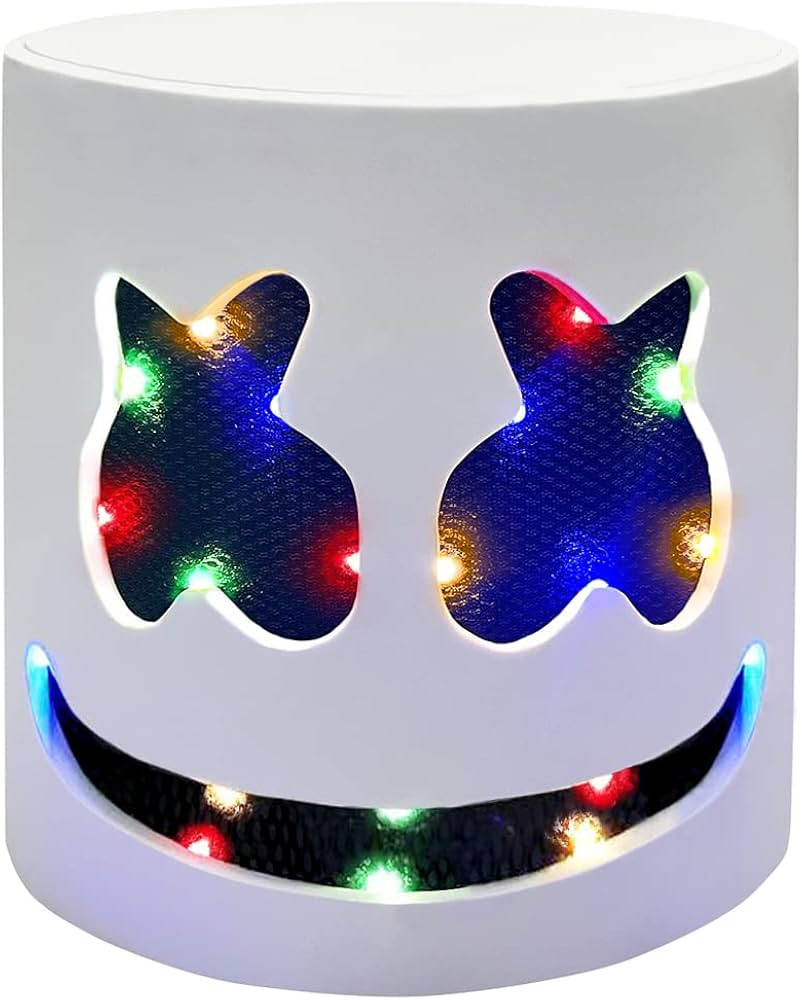 KOUQIYA Halloween LED DJ Mask - Music Festival Halloween Party Costumes Cosplay Light Up Full Hea... | Amazon (US)