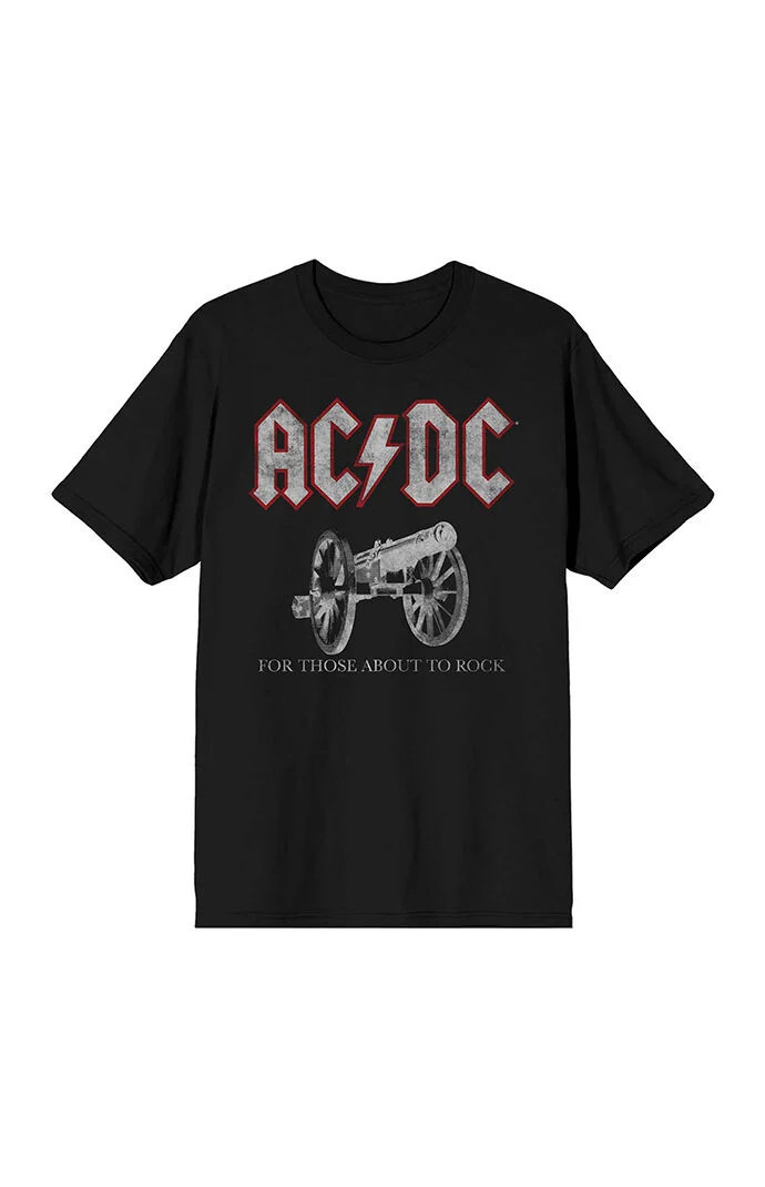 Men's AC/DC T-Shirt in Black - Size Small | PacSun