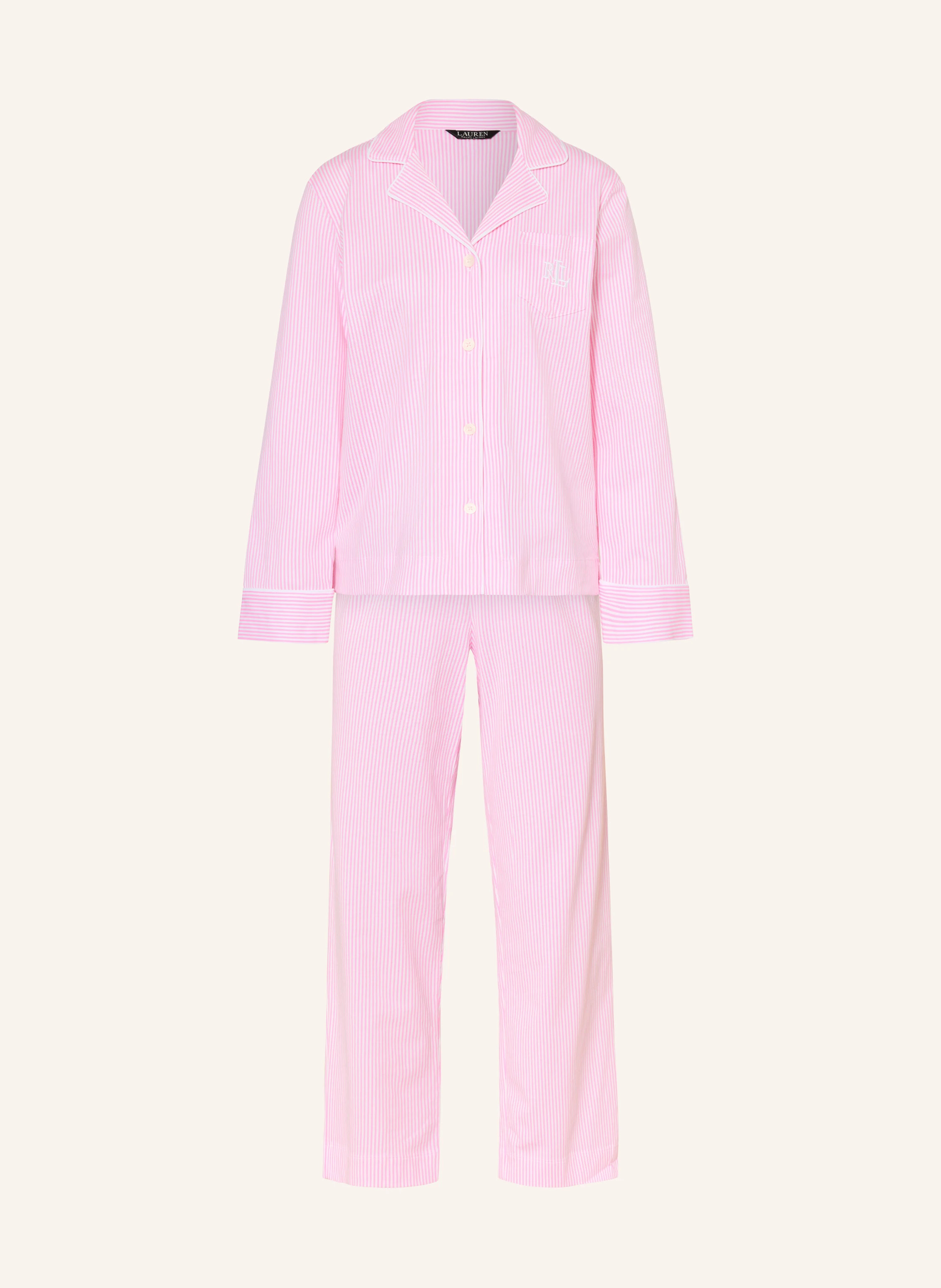 LAUREN RALPH LAUREN Schlafanzug in pink / weiss | Breuninger (DACH)
