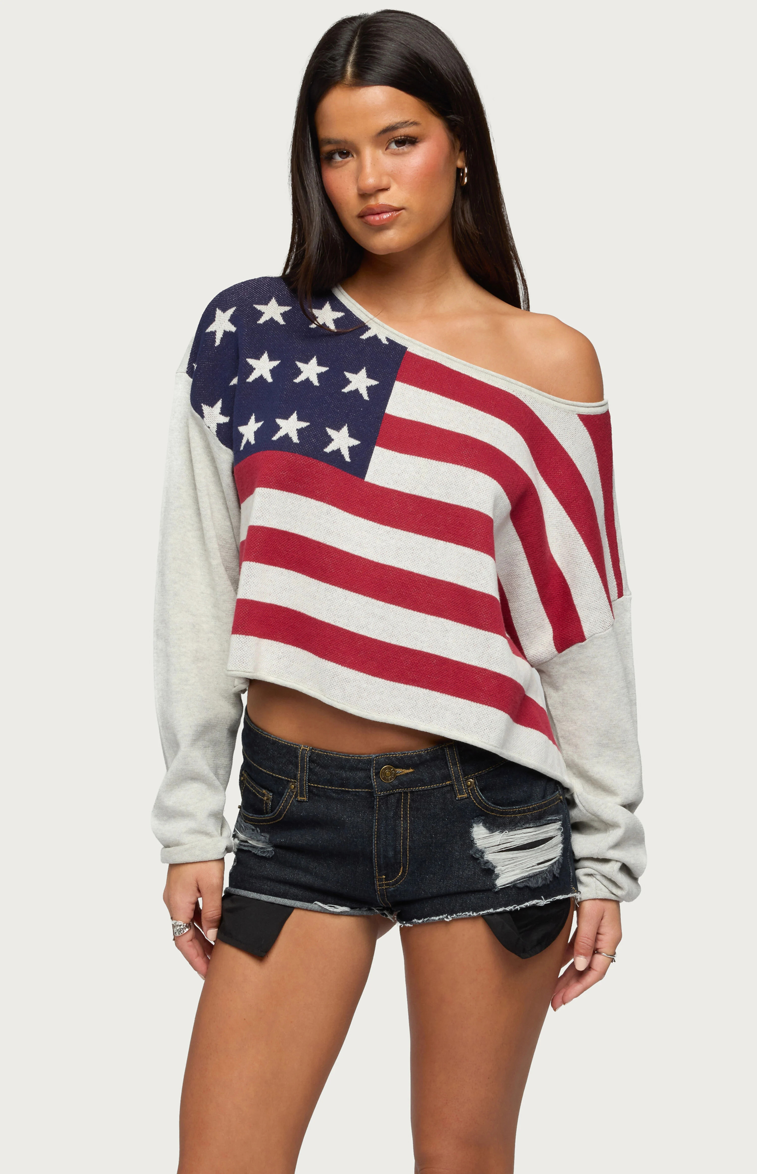 Edikted USA Off Shoulder Sweater | PacSun