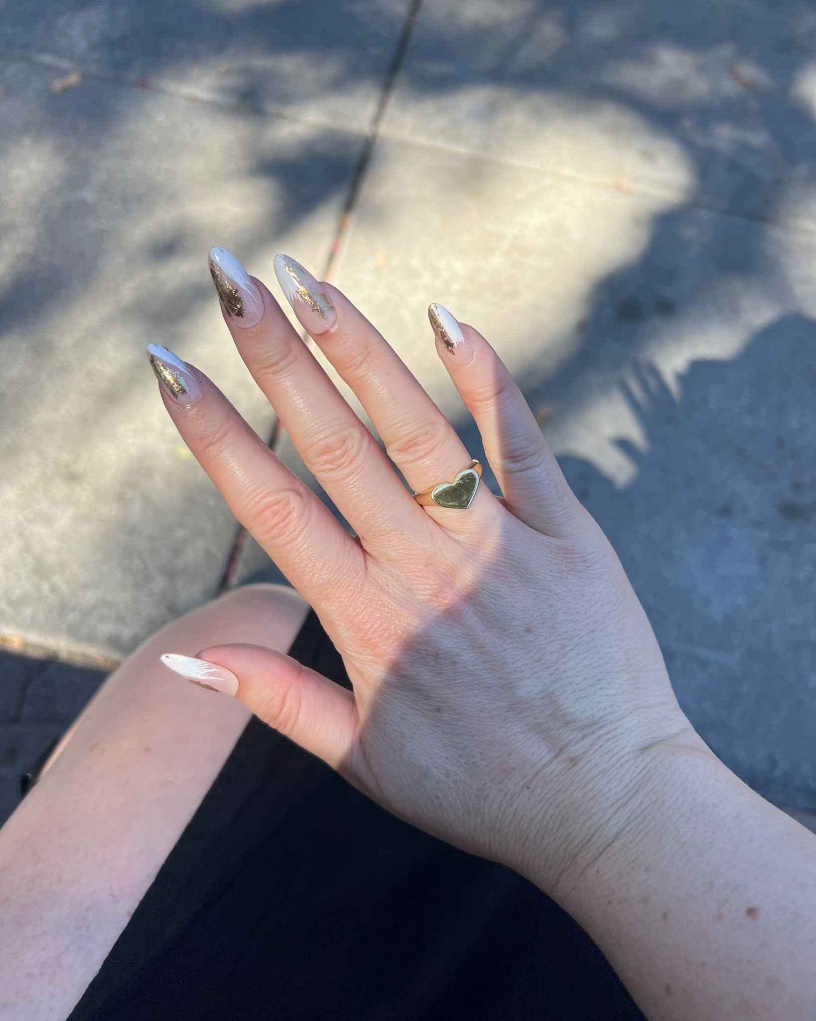 Price drop on one of my favorite press on nail sets / gold nail art / gold signet ring

#LTKSaleAlert #LTKStyleTip #LTKBeauty