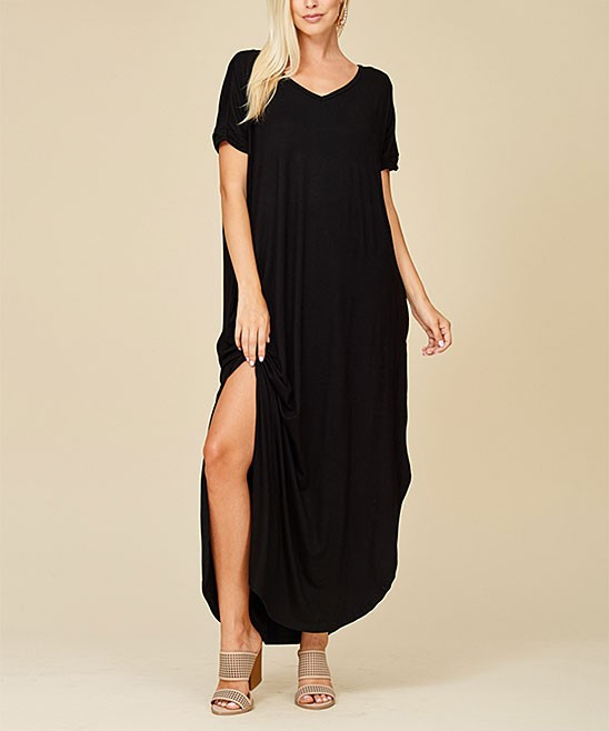 Avenue Hill Women's Maxi Dresses BLACK - Black Maxi Dress - Plus | Zulily