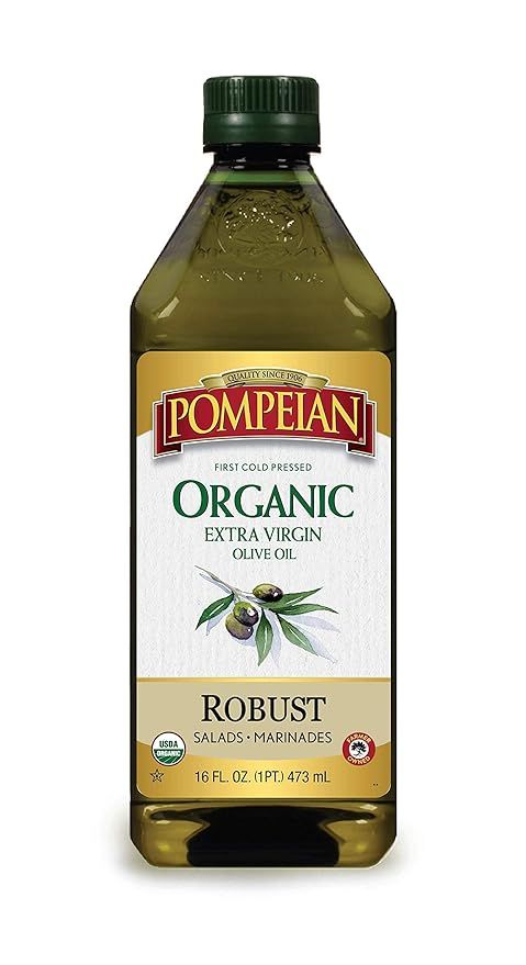 Pompeian USDA Organic Robust Extra Virgin Olive Oil, First Cold Pressed, Full-Bodied Flavor, Perf... | Amazon (US)