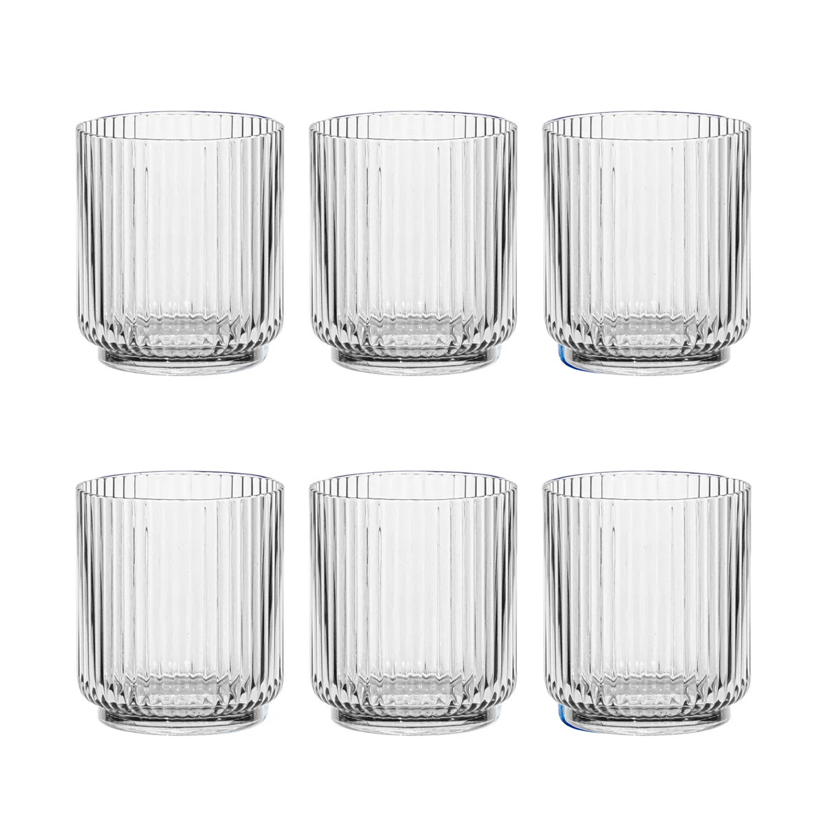 Laya Fluted Acrylic Low Tumbler Glass (Set of 6) | Wayfair North America