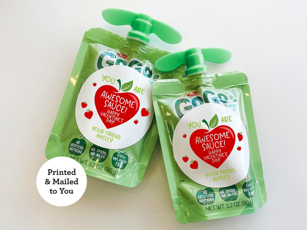 Classroom Valentine Sticker Preschool Valentine Sticker Applesauce Valentine Awesomesauce Valenti... | Etsy (US)