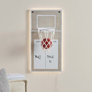 Backlit Two-Player Basketball Wall Game (16"x31") | Pottery Barn Teen