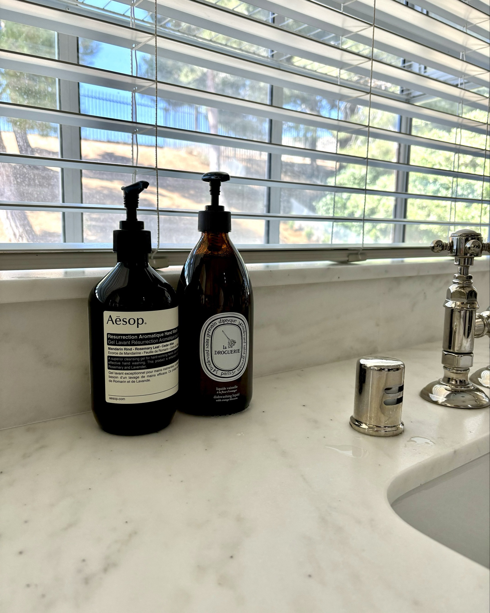 Diptyque & Aesop Soaps

Aesop Hand Soap - $43
Diptyque Dishwashing Liquid - $45

Aesthetic glass bottled soaps. Refills available for purchase. Find these on their home sites and both at Bloomingdale’s and Nordstrom~


#LTKFindsUnder50 #LTKHome