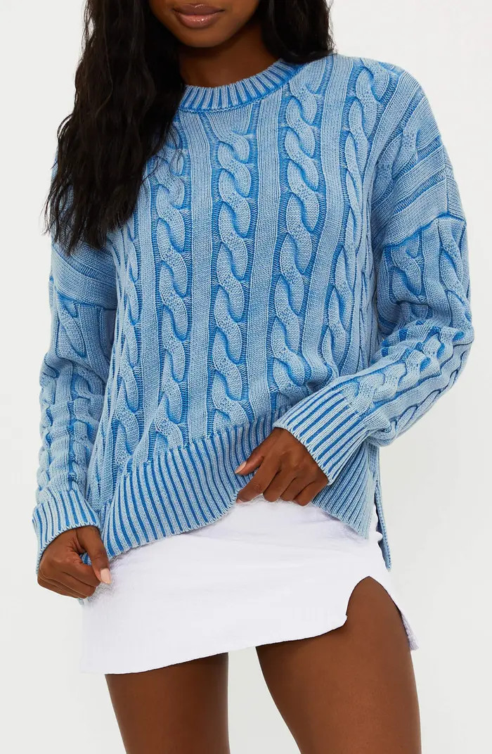 Callie Cable Stitch Crewneck Sweater | Nordstrom Rack