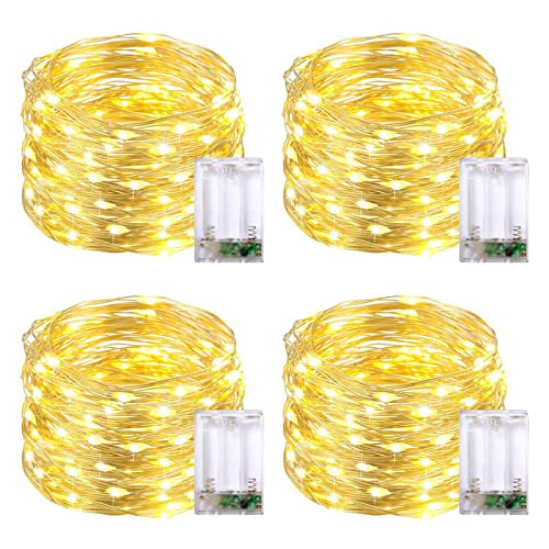 JMEXSUSS 50 LED Fairy Lights Battery Operated, Warm White Classroom Lights | Amazon (US)