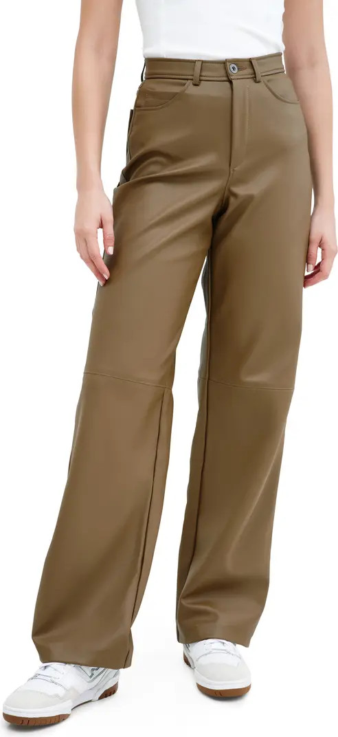 Marcella Julien High Waist Faux Leather Wide Leg Pants | Nordstrom | Nordstrom