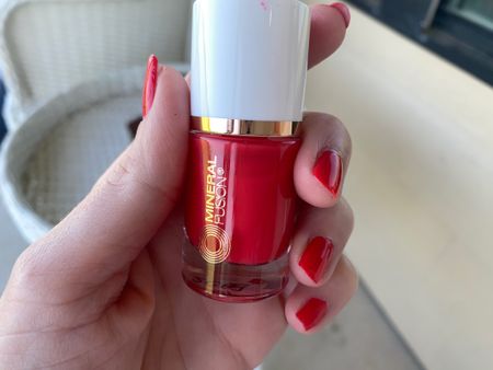 Gorgeous bright red nail polish for summer! Mineral Fusion, new line of Fast and Fabulous quick dry polish. Clean beauty! 

#LTKFind #LTKbeauty