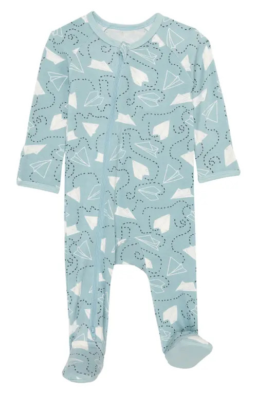 Bestaroo Paper Airplanes Footie in Blue at Nordstrom, Size Newborn | Nordstrom