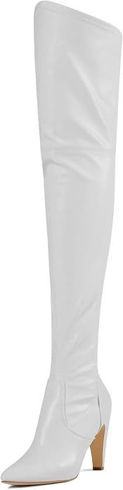 DREAM PAIRS Women's Thigh High Boots Over The Knee Heels Long Sexy Pointed Toe Boots | Amazon (US)