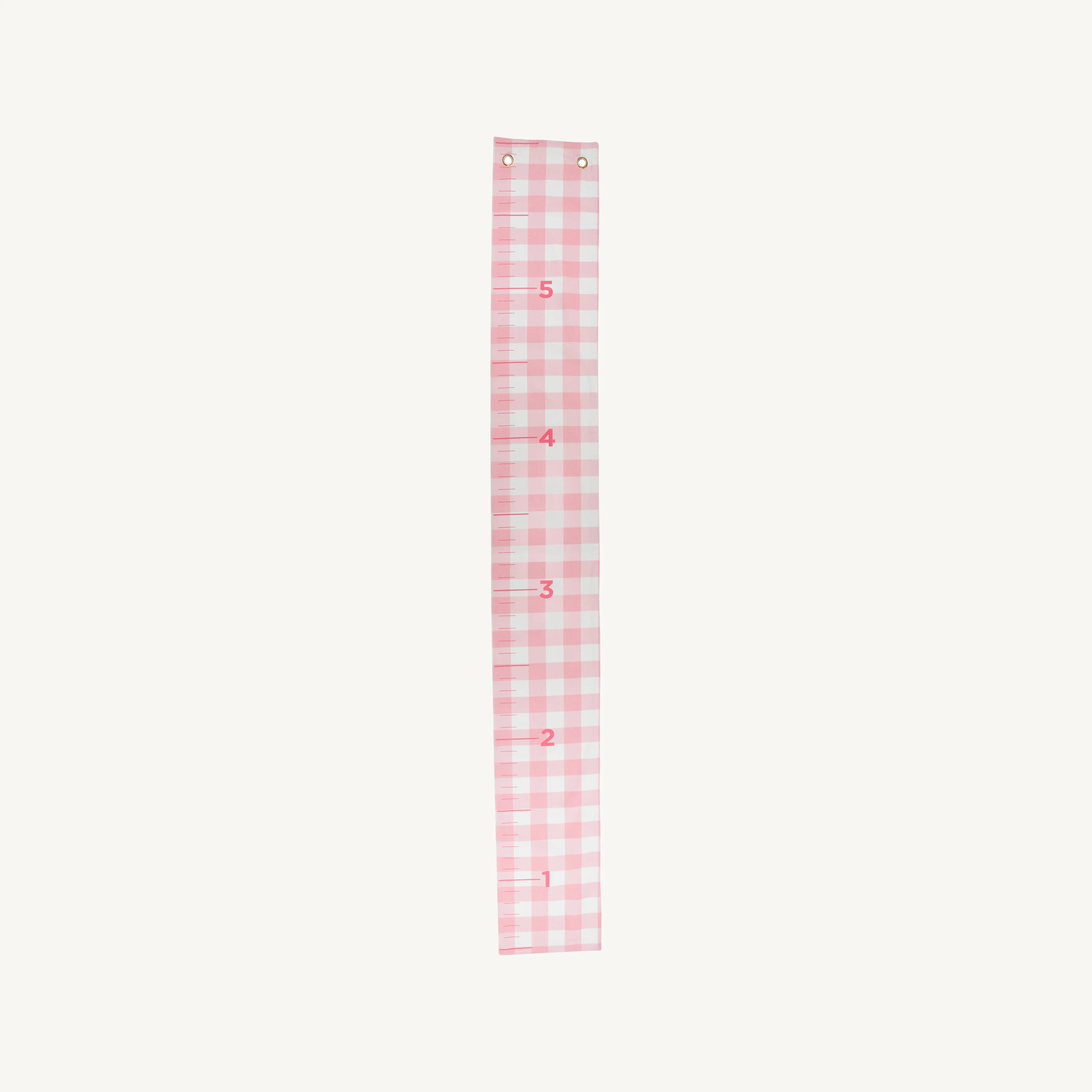 Grow Baby Grow Chart Sandpearl Pink Gingham - Baby Girl Growth Chart | Beaufort Bonnet | The Beaufort Bonnet Company