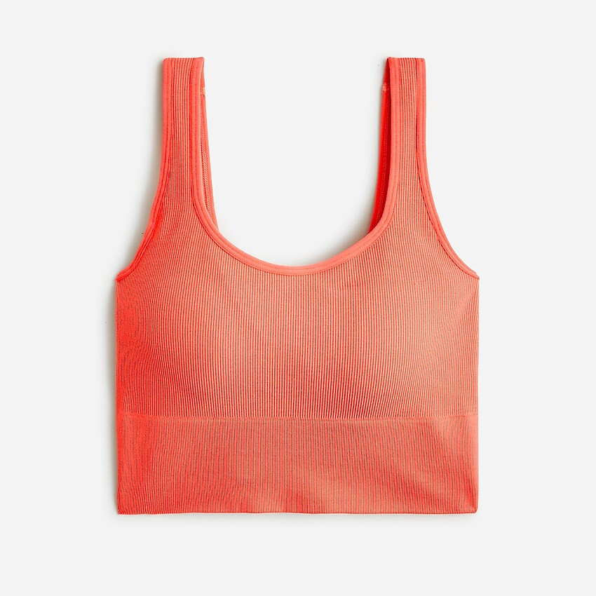 SculptStretch squareneck longline ribbed sports bra | J. Crew US