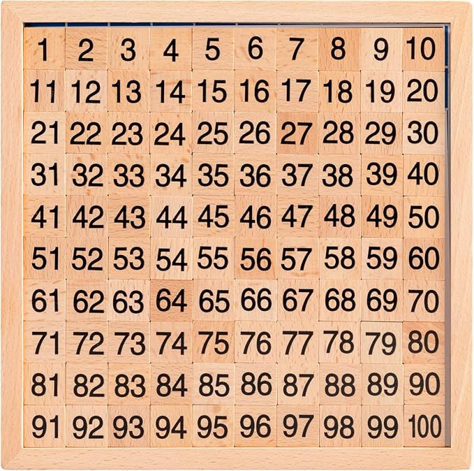 Wooden Montessori Math Hundred Board, Counting to 100 for Kindergarten, 1-100 Number Board for To... | Amazon (US)