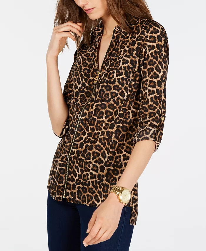 Leopard-Print Top, Regular and Petite Sizes | Macys (US)