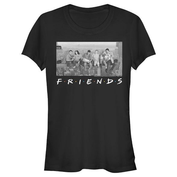 Friends Juniors Friends Slim Fit Short Sleeve Crew Graphic Tee - Black Small | Target