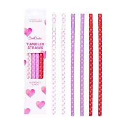 CharCharms 6pk Valentines Water Bottle Straws | Target