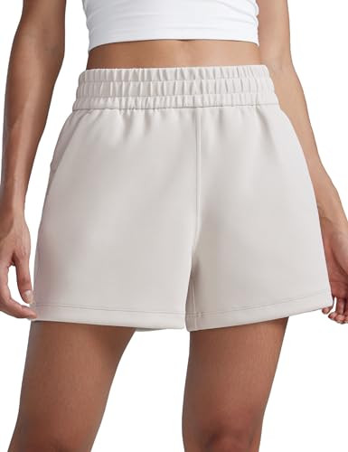 CRZ YOGA SoftAura Sweat Shorts for Women 4" - High Waisted Modal for Casual Lounge Athletic with ... | Amazon (US)