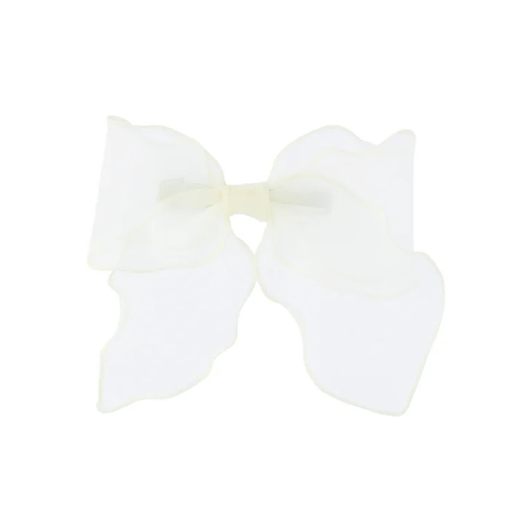 Time and Tru Women's Organza Bow Hair Clip, Ivory - Walmart.com | Walmart (US)
