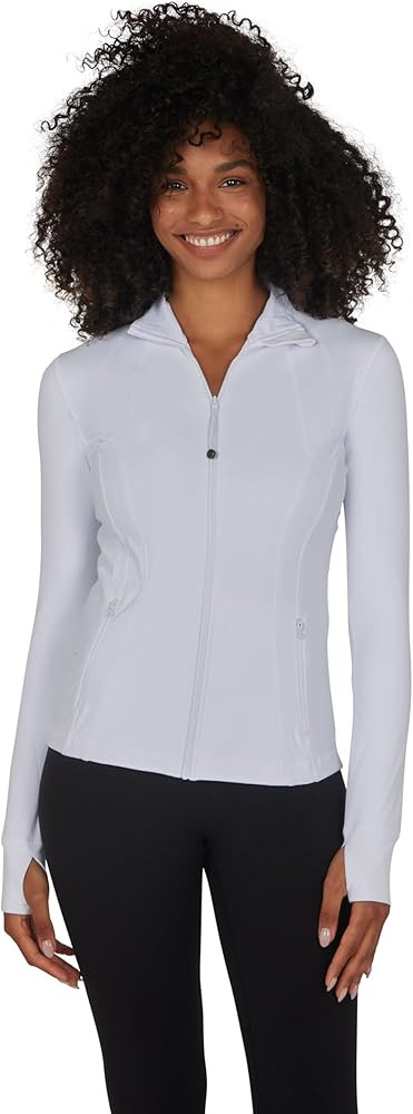 90 Degree By Reflex Full Zip Running Track Jacket Lightweight Athletic Slim Fit Jacket with Thumb... | Amazon (US)