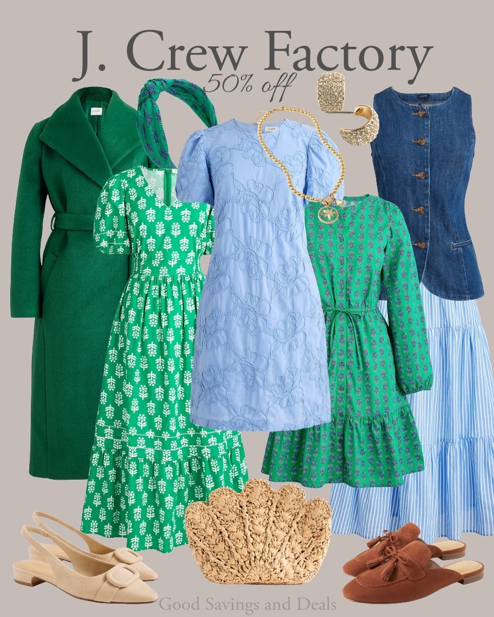 50% off sale at J.Crew Factory. Women’s fashion. Outfit inspiration. Dresses. 

#LTKSaleAlert #LTKMothersDay #LTKootd